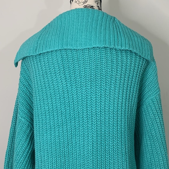 Free People Swim Too Deep Cardi Color Turquoise Size: XS - Picture 5 of 16